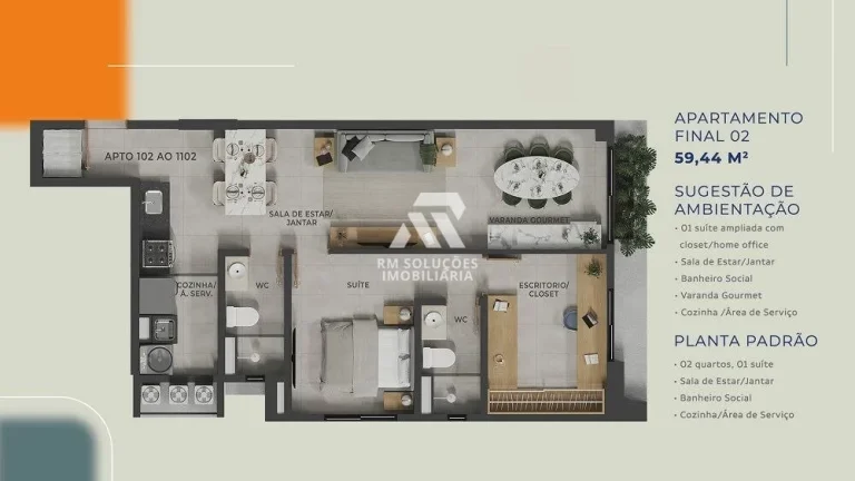 Imagem Apartamento de 2 quartos, 51m² no bairro Parnamirim, em Recife