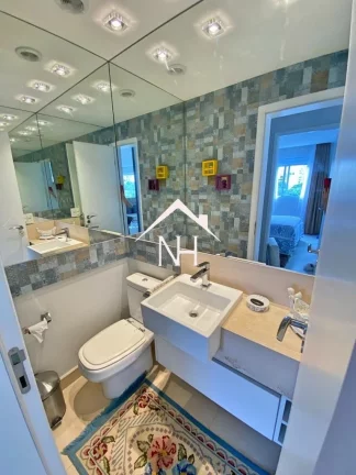 Imagem apartamento de 217m c/ 3 suítes, solarium, mirante, mini golfe, spa, piscina, academia, deck molhado, playground, quadra, salão de festas