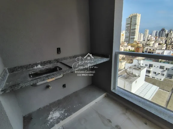 Imagem Apartamento lançamento na Enseada, próximo a Unaerp Guarujá-SP: 1 quarto, 2 salas, 1 banheiro, 1 vaga, 55m² de área. Aproveite!