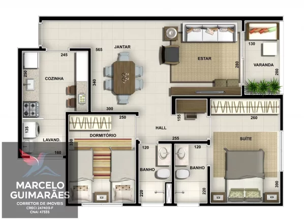 Imagem Apartamento Residencial Uatumã Higienópolis 2 Dormitórios sendo 1 suíte
