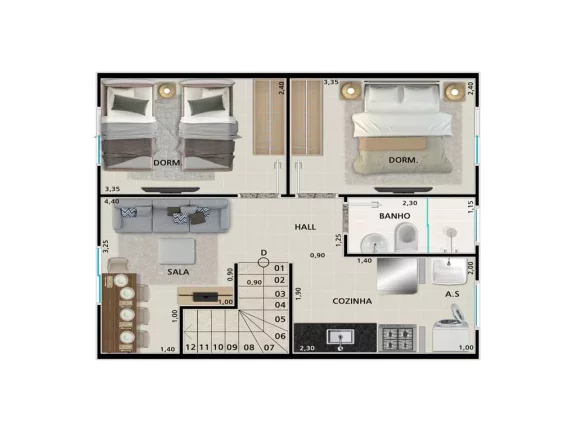 Imagem Casa com 2 dorms, Vila Sônia, Praia Grande - R$ 220 mil, Cod: 2686