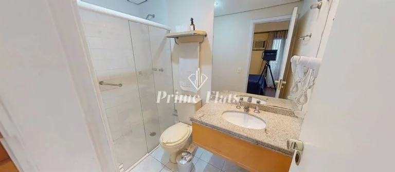Imagem Flat disponível para locação no Hotel Bienal Suítes, com 28m², 1 dormitório e 1 vaga
