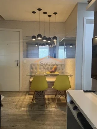 Imagem Apartamento com 60m², dispõe de 2 dormitórios, sala para dois ambientes, varanda gourmet com chur...