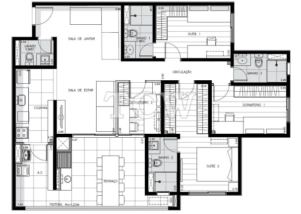 Imagem Apartamento Padrão 110m2