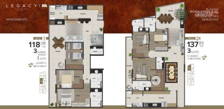 Imagem Cobertura com 3 dormitórios à venda, 133 m² por R$ 1.330.000,00 - Vila Guilhermina - Praia Grande/SP