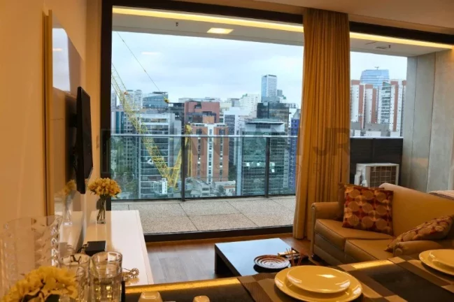 Imagem Apartamento para locação na Vila Olímpia, São Paulo-SP: 1 quarto, 1 suíte, 1 sala, 1 banheiro, 2 vagas, 68m². Venha conferir!