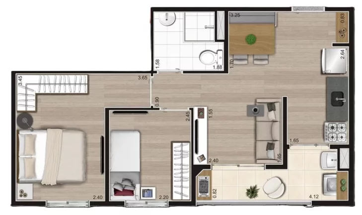 Imagem Apartamento com 2 Quartos à Venda, 43 m² em Jardim Imperador (zona Sul) - São Paulo