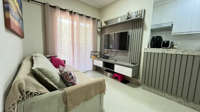 Imagem APARTAMENTO PRAIA GRANDE com 2 dormitórios sendo 1 suíte,1 vaga de garagem,varanda gourmet com churrasqueira,sala 2 ambientes