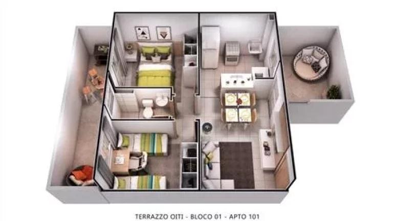 Imagem Apartamento 2 dormitórios para Venda em Teresina, Planalto Uruguai, 2 dormitórios, 1 banheiro, 1 vaga