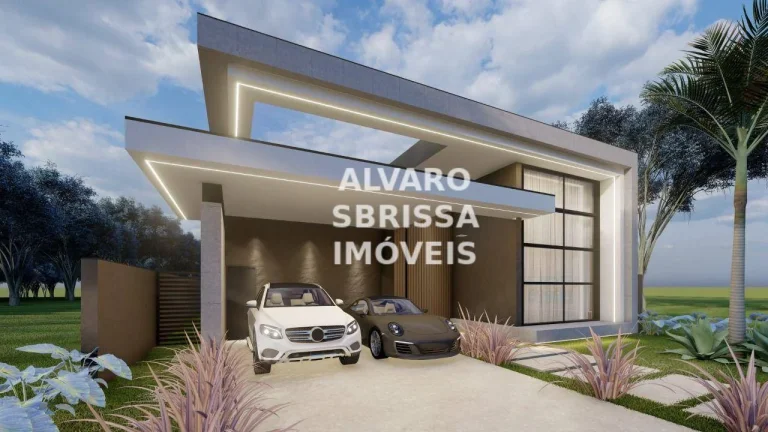 Imagem Belíssima Casa à venda de 236m² com 3 suítes no Condomínio Bandeirantes em Salto SP.