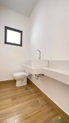 Imagem Casa nova térrea com 3 suítes quintal com piscina em condomínio