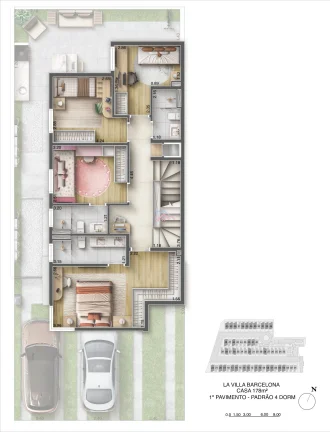 Imagem Casas à venda La Villa Barcelona área útil 145 a 178 m2 com 3 e 4 dormitórios - 2 e 3 vagas garagem