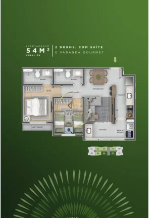 Imagem Apartamentos 2 e 3 dormitórios ( 1 suíte), 1 vaga, Green View.
