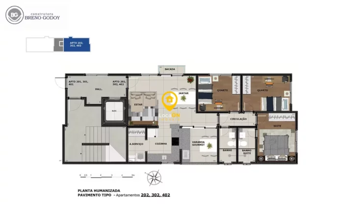 Apartamento com 3 Quartos à Venda, 78 m² em Ana Lúcia - Sabará