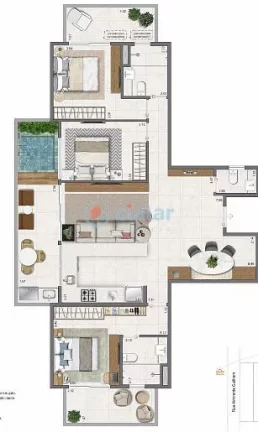 Imagem Garden à venda 3 Quartos 3 Suites 1 Vaga 137.18M Leblon Rio de Janeiro - RJ | Paradís