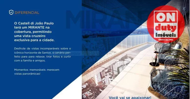 Imagem Cobertura com 4 suítes à venda, 248 m² por R$ 5.454.000 - José Menino - Santos/SP