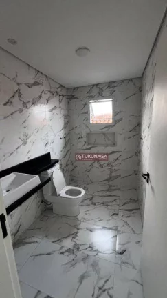 Imagem Sobrado Parque Continental 1 Sobrado novo moderno com 3 suítes, garagem para 4 carros e área gourmet .