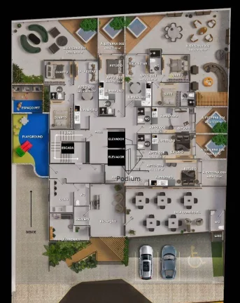 Imagem Flat térreo com área privativa e banheira de hidromassagem à 234m da praia no bairro do Bessa / Jardim Oceania - FL0648
