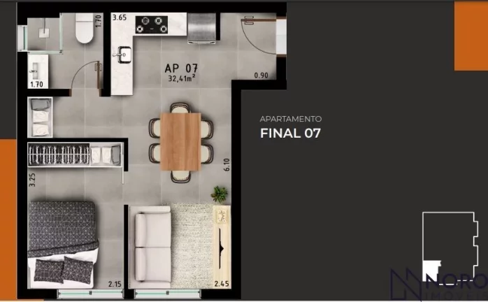 Imagem Studio Exclusivo com Lazer Completo e Localização Privilegiada – Próximo à UFSM