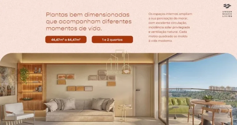 Imagem Apartamento à venda em Salvador-BA, GAL URBAN BEACH LIVING, no ORLA DO CORSARIO: 1 quarto, 1 suíte, 1 sala, 1 vaga de garagem, 46,67 m²!