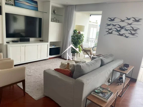 Imagem Apartamento de 200m c/ lareira, 3 suítes (1 master c/ varanda, closet e banheira),4 vagas c/ depósito,piscina,playground,academia,salão de festa,sauna
