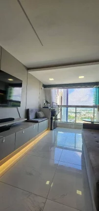 Imagem Apartamento mobiliado e equipado com varanda/sacada e área de lazer completo no Altiplano - AP2726.