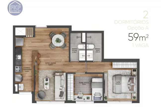 Imagem Apartamento 2 dormitórios!