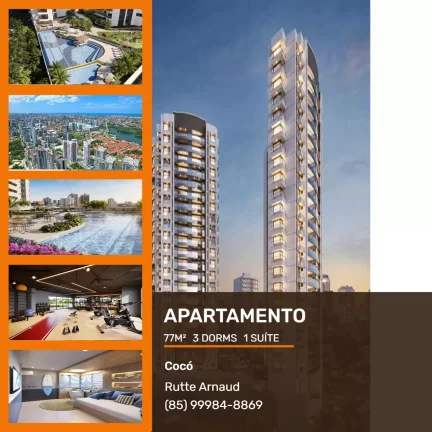 Imagem Apartamento para Venda em Fortaleza, COCÓ, 2 dormitórios, 1 suíte, 2 banheiros, 1 vaga Imagem Apartamento para Venda em Fortaleza, COCÓ, 2 dormitórios, 1 suíte, 2 banheiros, 1 vaga