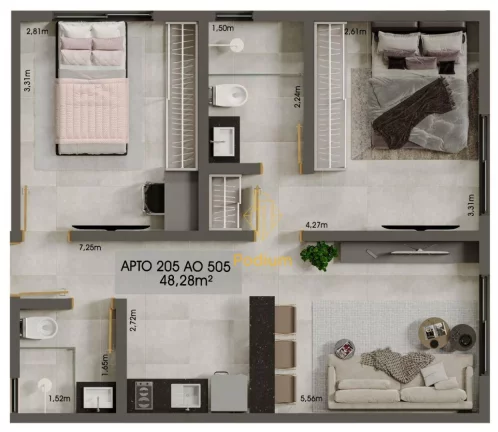 Imagem Apartamento a 150m da praia de Intermares - AP1358