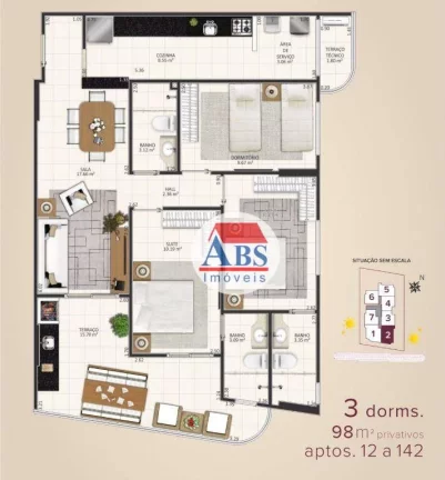 Imagem Apartamento com 2 dormitórios à venda, 80 m² por R$ 399.000,00 - Aviação - Praia Grande/SP