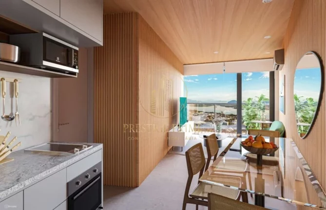 Imagem Os Studios têm vista panorâmica da Barra da Tijuca. A arquitetura favorece cada unidade em uma vis...