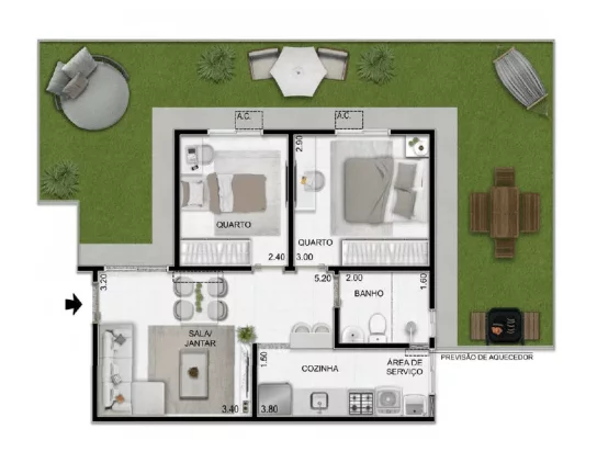 Imagem Side Park - Apartamento à venda no bairro Campo Grande - Rio de Janeiro/RJ