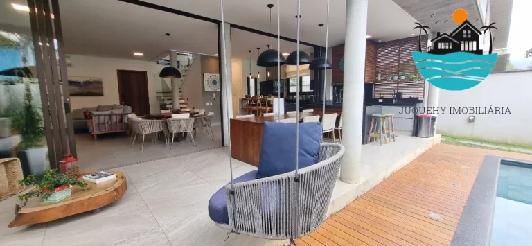 Imagem Venda ou Aluguel de casa em Juquehy - Condomínio com 4 suítes, 200m da praia, piscina privativa, área gourmet - máx. 12 pessoas | Juquehy Imobiliária