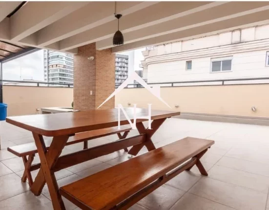 Imagem Apartamento de 41m com 1 dormitório e varanda, Piscina, Churrasqueira, Salão de Festas, Playground, Academia, Coworking.