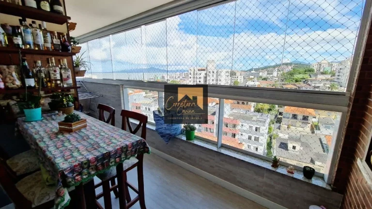 Imagem Apartamento no 7º andar com 111² privativos, vista mar de todos os cômodos, sol da tarde! 3 quart...
