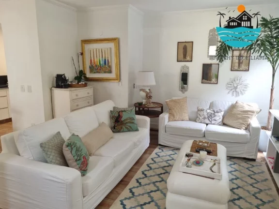 Imagem Aluguel de temporada em Juquehy - Condomínio Pé na Areia. com 4 dormitórios, 2 suítes c/ vista ao mar, 2 vagas e max. 8 pessoas | Juquehy Imobiliária
