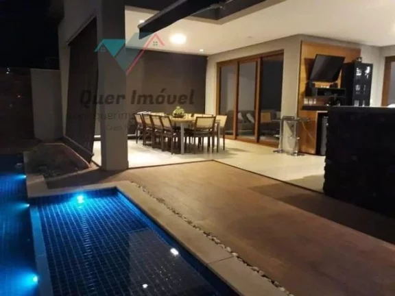 Imagem Casa de Luxo em Condomínio Pitangueiras: 3 quartos, 3 suítes, 2 salas, 3 banheiros, 4 vagas, 254m² em Ribeirão Preto-SP!