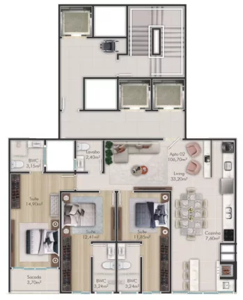 Imagem Raffaele Vinci Residenziale - Apartamento à venda no bairro Perequê - Porto Belo/SC