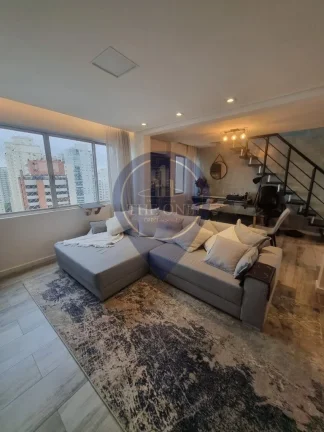 Imagem Cobertura de alto padrão em Indianópolis: 3 quartos, 2 suítes, 3 salas, 3 banheiros, 1 vaga de garagem e 140m² de área. Venha conferir!