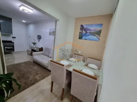 Imagem Um lindo apartamento em porcelanato, todo mobiliado, 1 dormitório, sala, sacada com vidros e persia...