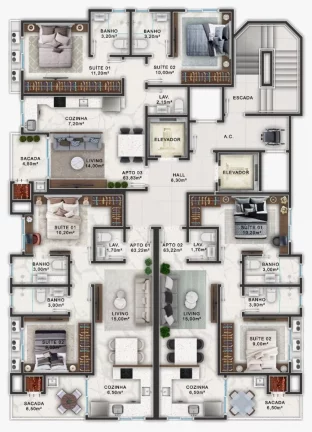 Imagem Apartamento à venda no bairro Morretes - Itapema/SC