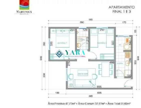 Imagem Caraguatatuba Apartamento com 2 quartos e vista pra o mar