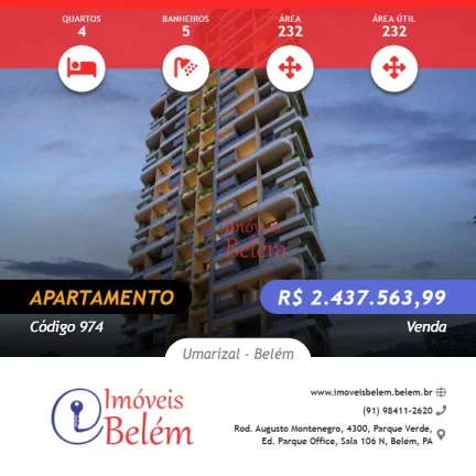 Imóveis Belém vende torre Maranello no Umarizal