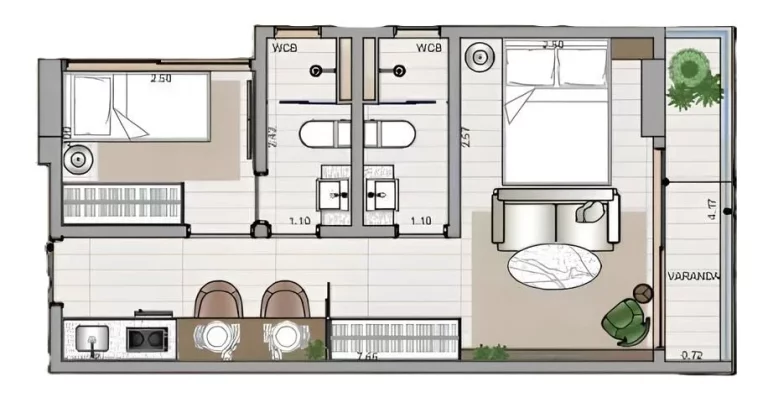 Imagem Flat com 1 dormitório à venda, 36 m² por R$ 962.641,85 - Jardim Oceania - João Pessoa/PB