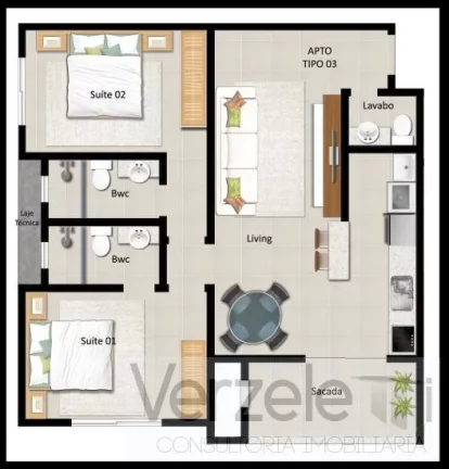 Imagem Apartamento 1 dormitório para Venda em Camboriú / SC no bairro Lídia Duarte