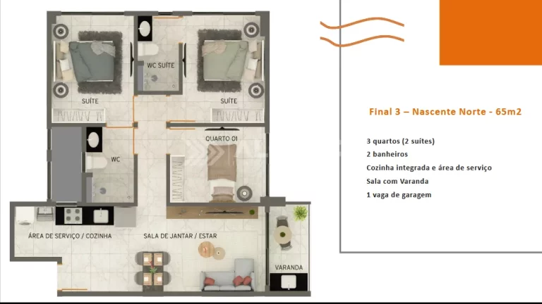 Imagem Apto - 1 Quarto - 38 m² - Formosa, Cabedelo/PB