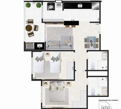 Imagem APARTAMENTO COM 67.5 m² - JARDIM PRAIA GRANDE - MONGAGUA SP