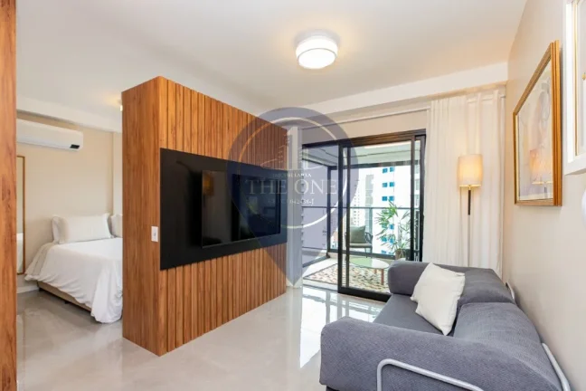 Imagem Apartamento à venda em Indianópolis, São Paulo - 1 quarto, 1 suíte, 1 sala, 1 banheiro, 1 vaga, 42m² de área.