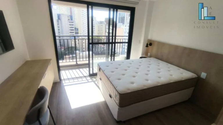 Imagem Apartamento mobiliado para morar e investir à venda em São Paulo, perto da estação de metrô Santa Cecília com 24m2