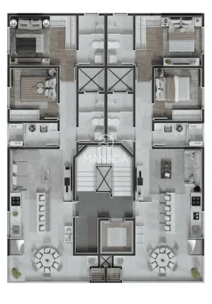 Imagem Apartamento impar, exclusivo para quem busca tranquilidade e excelente padrão de qualidade e acabamento